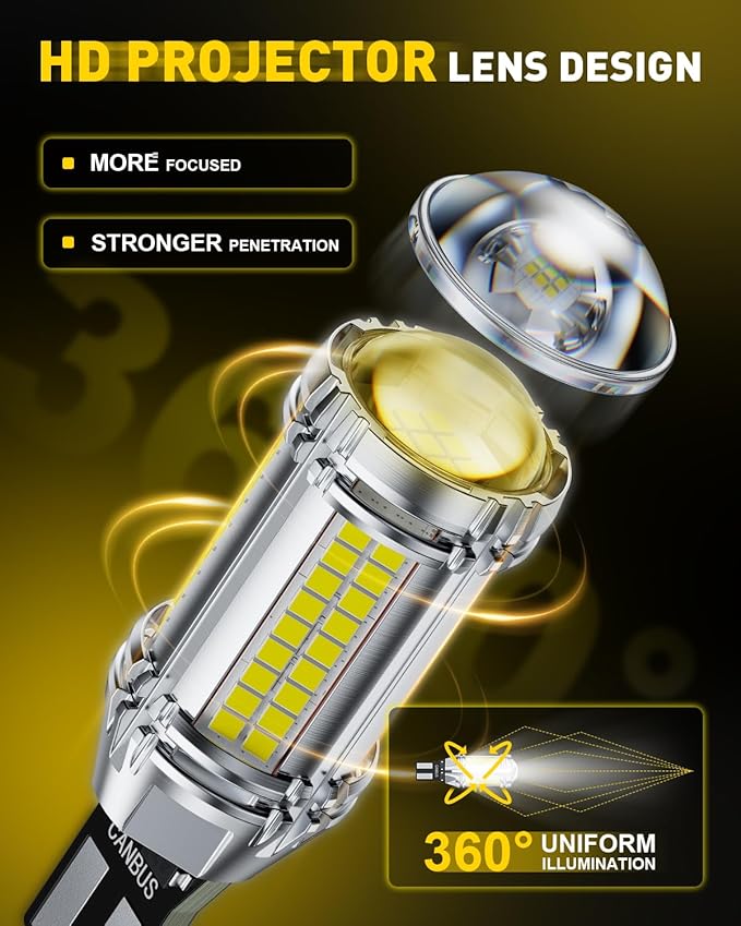 AUXITO 2026 Latest 921 LED Bulb Reverse Lights, 700% Super Bright 912 T15 LED Backup Light, CAN-Bus Error Free 906 922 W16W LED Bulbs for Reverse Back Up Marker Lights, 6500K White