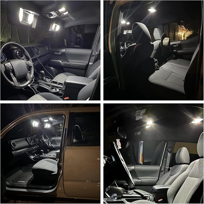 8pcs White LED Interior Lights Bulb Kit for Subaru WRX/WRX STI/Impreza 2004-2017 2018 2019 2020 2021 Map Dome Trunk License Plate Lights LED Interior Bulbs Package + Install Tool