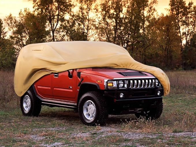 Heavy Duty Outdoor Car Cover Custom Fit for 2003-2009 Hummer H2,Windproof All Weather Waterproof Sun Rain UV Dust Snow Protection Outdoor Car Covers