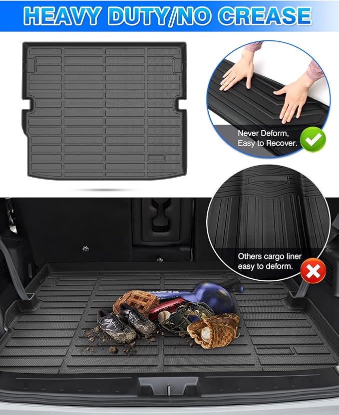 Cartist Cargo Liner for Mitsubishi Outlander PHEV 2023 2024 2025 2026, All Weather Cargo Mat for Outlander Accessories, Heavy Duty Car Mats, Car Accessories