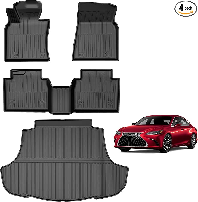 Custom Fit Floor Mats and Cargo Mat for Lexus ES 2019-2024 (ES350/ES300h) & 2025 ES300h - All Weather Protection