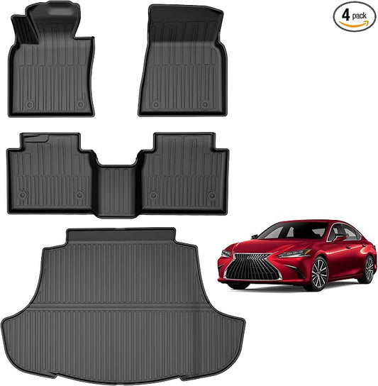 Custom Fit Floor Mats and Cargo Mat for Lexus ES 2019-2024 (ES350/ES300h) & 2025 ES300h - All Weather Protection