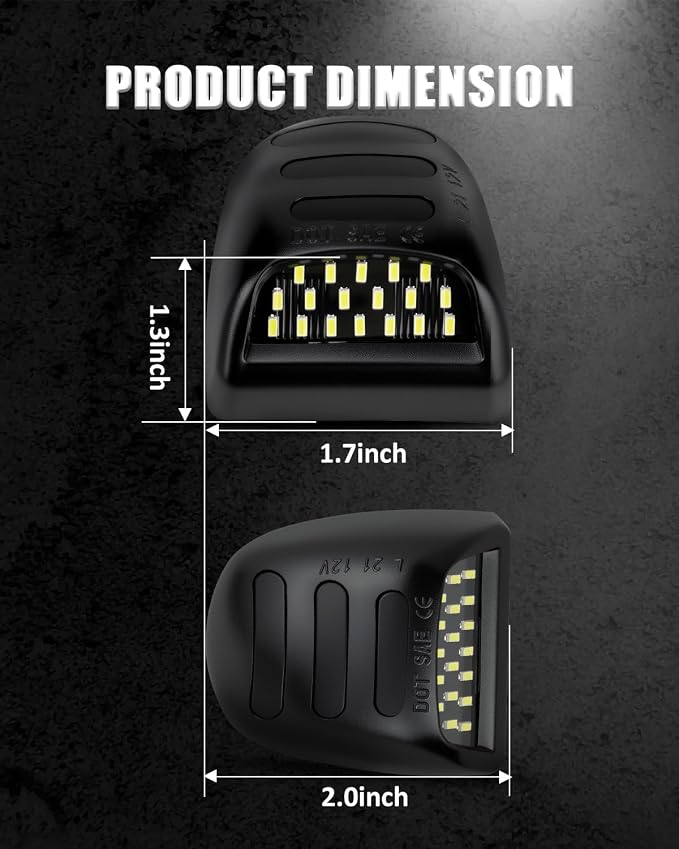 Bestview RGB LED License Plate Light Tag Lights Assembly Compatible with Chevy Silverado Suburban Tahoe GMC Sierra 1500 2500 3500 HD Escalade EXT, 16 Color Lighting