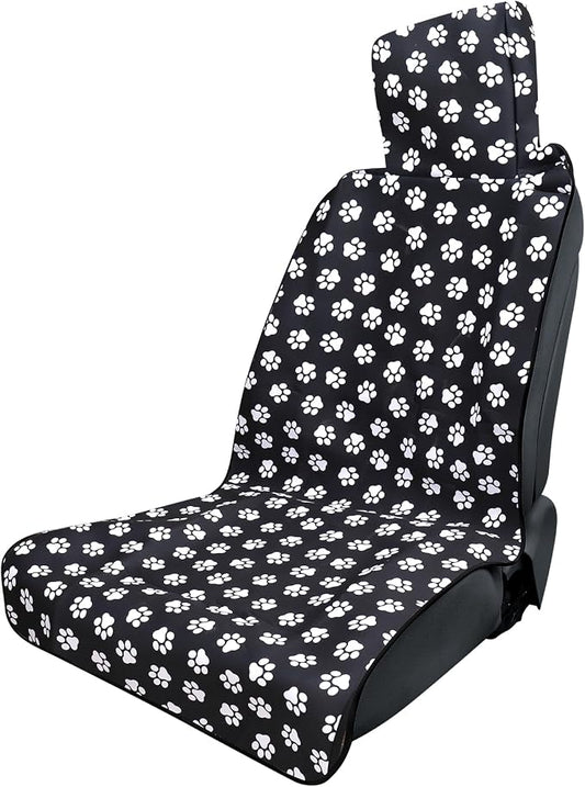 3tyto Universal Car Seat Covers, Waterproof Neoprene Seat Covers - Waterproof & Sweatproof, Machine Washable, Non-Slip Seat Protector for Car, Truck, SUV, Van (Paw, 1 Pack)