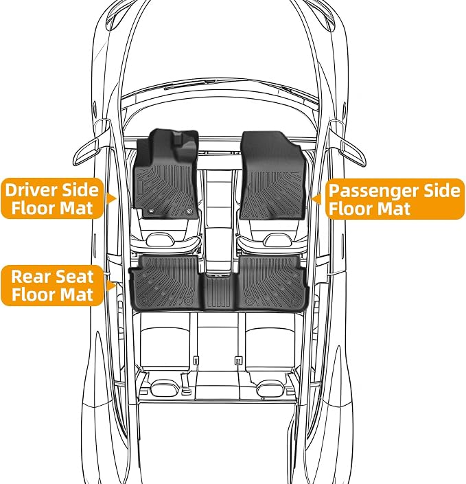 Floor Mats for Toyota Corolla 2009-2013,2012 Corolla Floor Mats | for Corolla Standard,LE,S XLE,XRS,L,LE/S Special Edition Floor Mats, TPE Non-Slip Waterproof 2 Row Floor Liners
