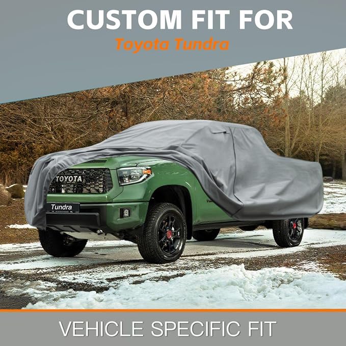 Kayme Heavy Duty Truck Cover Custom Fit Toyota Tundra(1999-2021) Access Cab/Extended Cab SB Short Bed. Waterproof All Weather for Pickup, Full Exterior Covers Sun Rain UV Protection.
