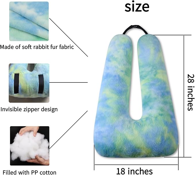 FHSGGP Travel Pillow Car Pillow Kid Car Sleeping Colorful Green | The Sleeping Aid for Adults and Kids on Road Trips Kids Travel Pillow