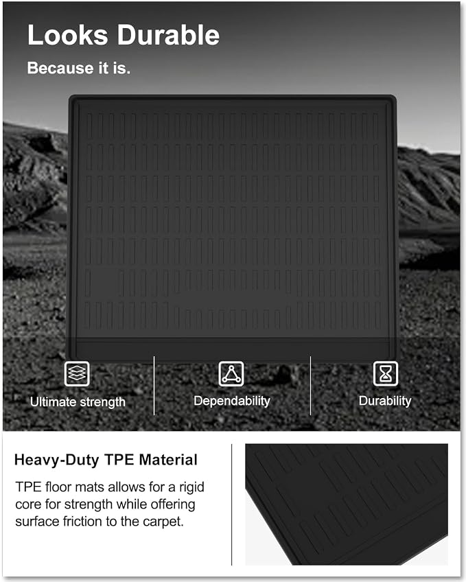 Kiwi Master Cargo Mat for 2010-2024 Toyota 4Runner (No 3rd Row Seats) | OEM Replacement PT218-89112, Custom Fit, All Weather Rear Cargo Liner, Heavy Duty TPE Tray Trunk Mat, Black