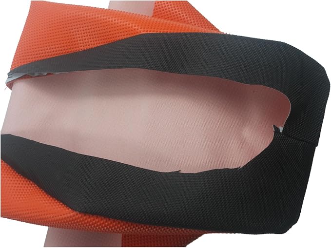 Motorcycle Universal Seat Cover non-slip thick 3D particles suitable Rubber Striped Grip Gripper Soft For CRF WR WRF RMZ YZF SXF EXC EXC XC SX CR KLX 250 Dirt Pit Bike Motocross (Orange) (Orange)