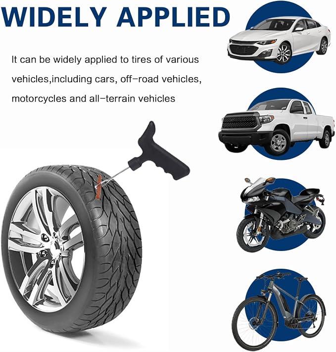 Tire Repair Nail Vacuum Tire Repair Kits Tire Screws Plug Fast Tool Self-Service Suitable for Car Motorcycle Jeep Tire Puncture Repair (50Pcs)