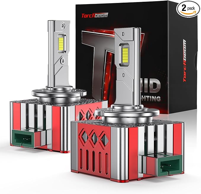Torchbeam D3S HID Bulbs, 6000K Cool White IP68 Waterproof 66340 42403 42302 for D3s HID Xenon Bulbs, 3 Mins Install Pack of 2