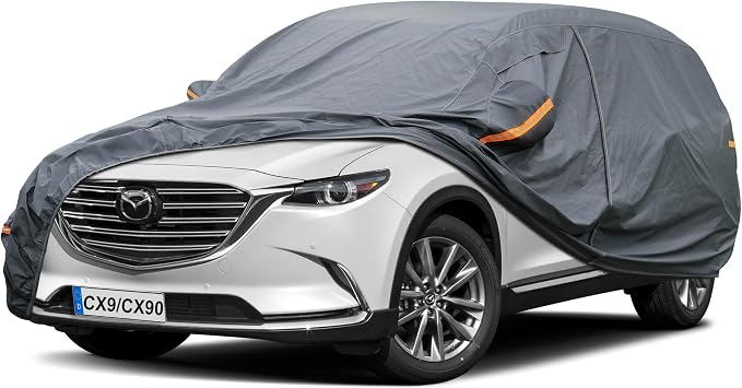 GUNHYI Premium Car Cover Custom Fit Mazda CX-9/CX-90/CX 9/CX 90 (2007-2026), 16 Layers Heavy Duty Car Cover Waterproof All Weather with Zipper Door for Sun Rain Snow Dust Uv Protection