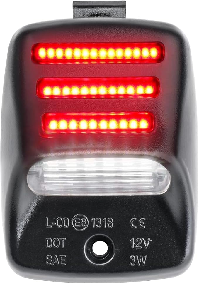 LED License Plate Light Compatible with 2005-2015 Toyota Tacoma, 2000-2013 Toyota Tundra Pickup Truck Rear Plate Light w/Red OLED Neon Tube, 6000K