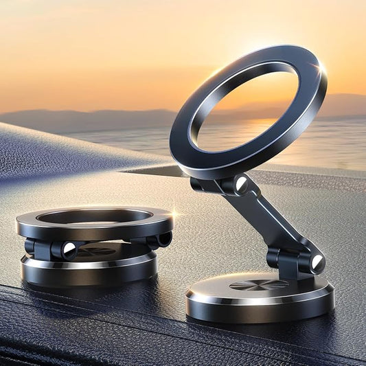 JOYROOM All-Metal MagSafe Car Mount, 360° Rotation Magnetic Phone Holder | Strong Magnets Car Phone Holder for Car Dash, Car Accessories for Women Men, Car Mount for iPhone 17 Pro Max Air 16 15 14 13