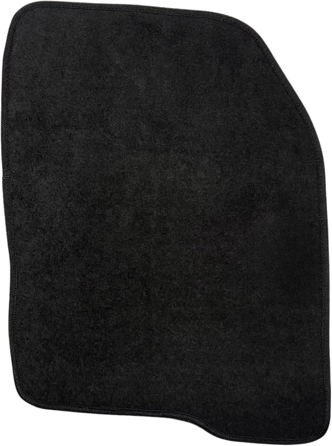 ecoMats Carpet Floor Mats Compatible with 2015 to 2024 Ford Edge, with Non-Slip Driver Heel Pad and Safety Locks, Front and Rear, Black