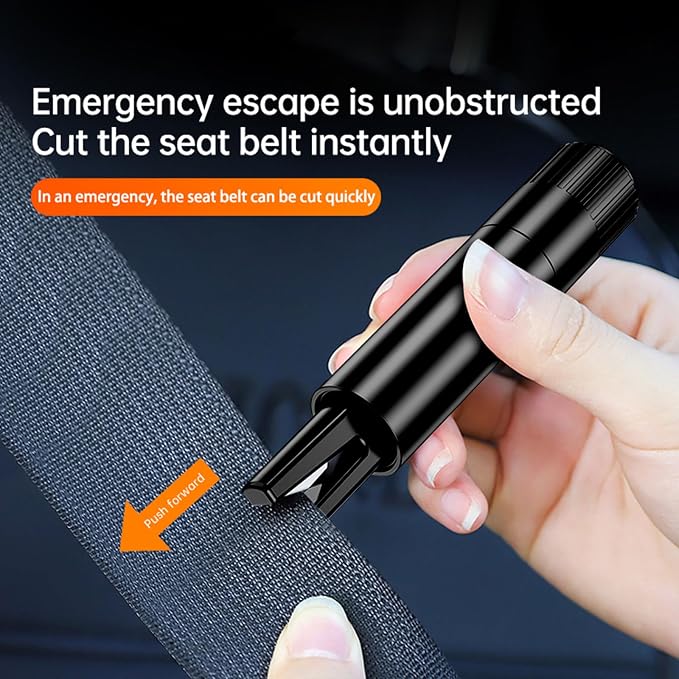 2026 Upgraded Window Breaker and Seatbelt Cutter, Portable Car Safety Hammer, Instantly Glass Breaker Underwater, Car Window Breaker Tool, Life Hammer Car Emergency Escape Tools (Black)