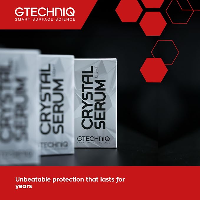 Gtechniq Crystal Serum Light Ceramic Coating for Cars, 1.7 fl oz | High Gloss Shine, Swirl and Chemical Resistance, Up to 5 Years Protection