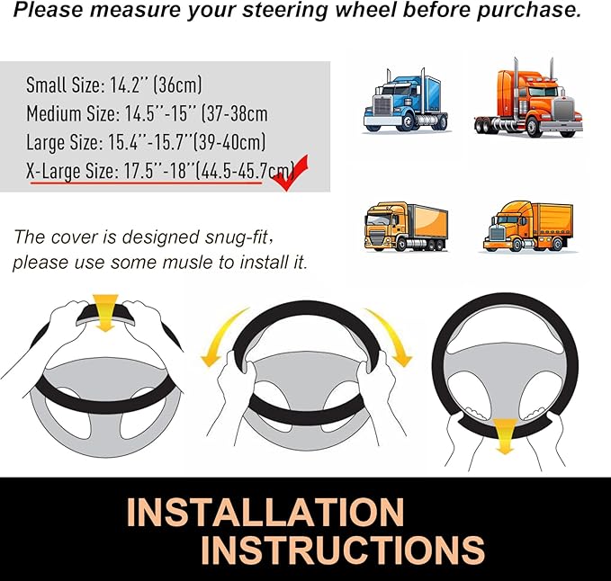 PINCTROT XL Size 17.5-18 in Race Grip Steering Wheel Cover for Semi Truck, Fits RV, Big Rig Trucker, 18 Wheeler and Classic Cars, Anti-Slip Silicone Perforated Design 17.5-18 Inch (Racing Green)