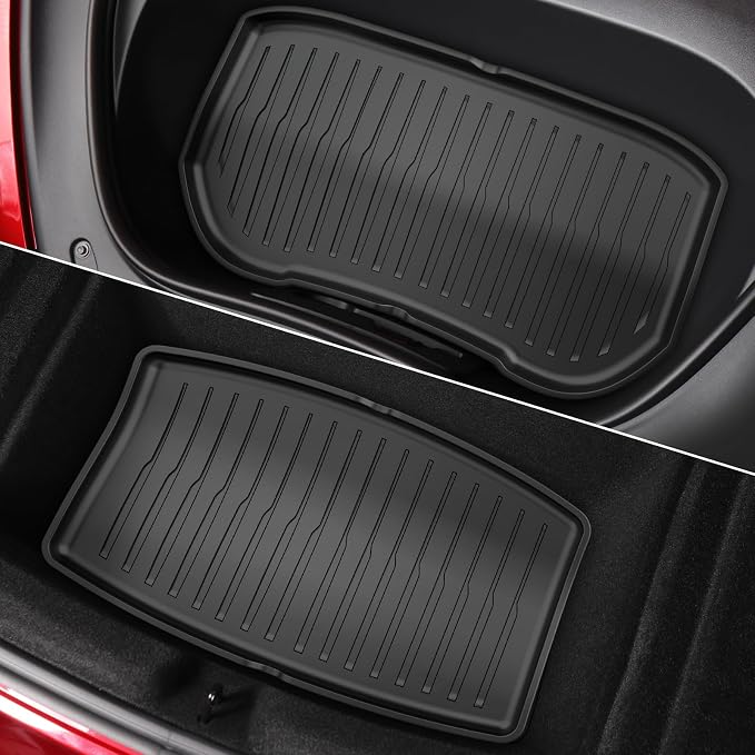 6-PCS All-Weather TPE Floor Mats Compatible with 2024-2026 Model 3 Highland | Flexible, waterproof, stain-proof, anti-slip, easy-clean interior guards
