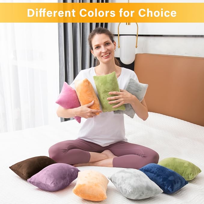 1 MIDDLE ONE 2 Pack Small Pillow, Memory Foam Mini Pillow 11 X 7 Inches for Travel, Sleeping, Nap and Neck, Knee, Lumbar Support, Tiny Cushion for Pet, Dogs (Brown)