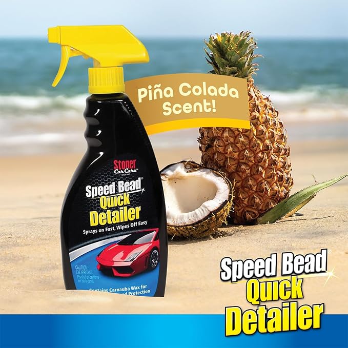 Stoner Car Care 92354 Speed Bead Quick Detailer Spray – Fast Detail Spray for Dust, Smudges and Light Contaminants – Enhances Gloss and Slickness With Carnauba Wax – 22 fl oz