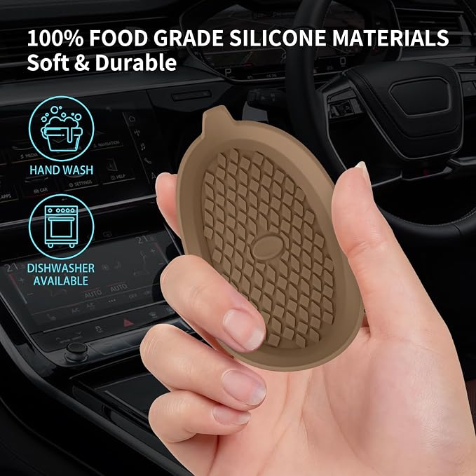 ME.FAN Car Cup Holder Coasters [4 Pack] Silicone Cups Mats, Automotive Universal Non-Slip Recessed Interior Accessories Coffee