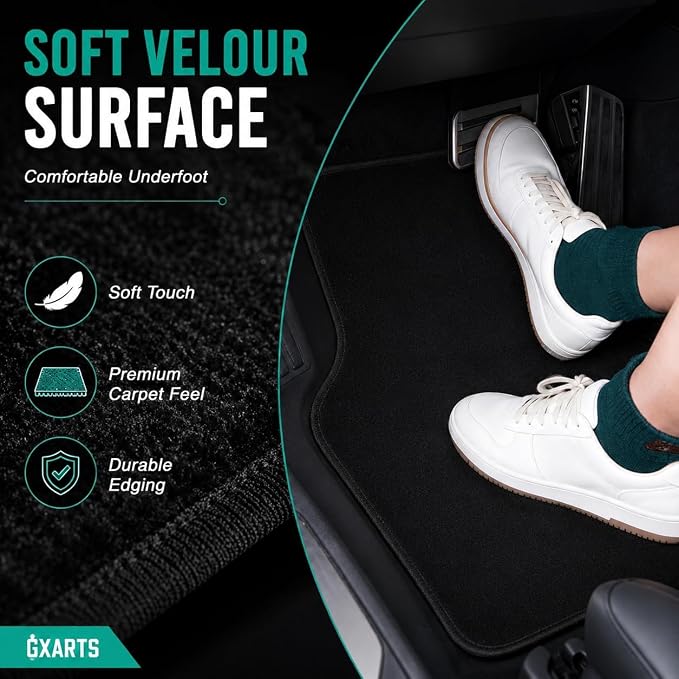 GXARTS Waterproof Car Floor Mats Velour Carpet Full Set Fit for Chevrolet Cruze Cruze NG Cruze Limited 2010 2011 2012 2013 2014 2015 2016 | All-Weather Protect ，with Anti-Skid Retaining Buckle