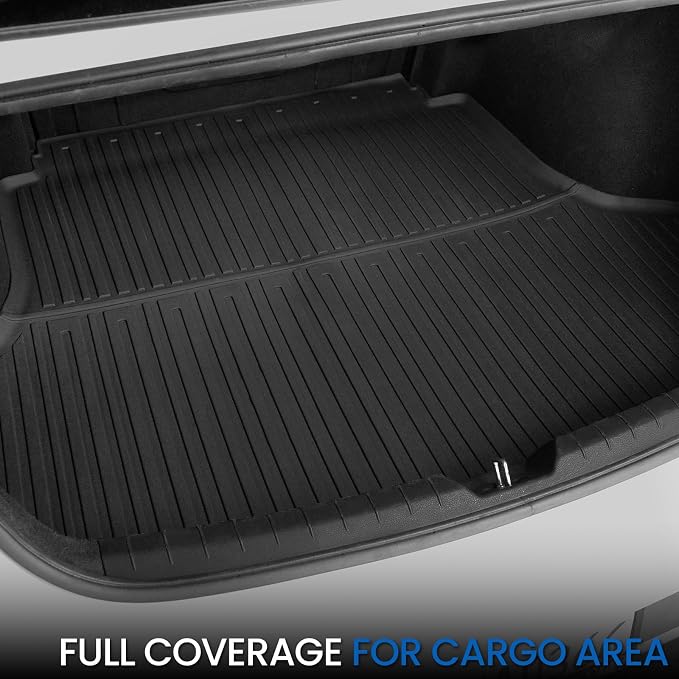 Floor Mats Set for 2021-2026 Kia K5 FWD & 2020-2026 Hyundai Sonata Gas FWD, All Weather TPE Floor Liners Trunk Mat Cargo Liner Accessories for K5 FWD- GT Line/GT/LXS/LX/EX