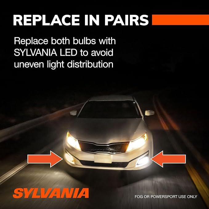 SYLVANIA - H11 LED - Fog Lights For Cars and Trucks - Headlight Bulbs for Off Road Powersports - 6000k Cool White LED Light - Long-Lasting Bulbs - No Polarity - DIY Upgrade