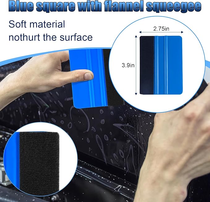Car Window Tint Application Tools Kit, Car Vinyl Wrap Tool Window Tint Squeegees Set with with Spray Bottle Scraper Knife, Glass Protective Film Installing Tool for Automotive & Home (10PCS)