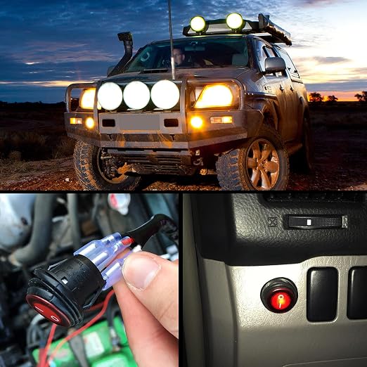 Nilight - 10009W - NI-WA05 LED Light Bar Wiring Harness Kit 12V On off Switch Power Relay Blade Fuse for Off Road LED Work Light Bar,2 years Warranty