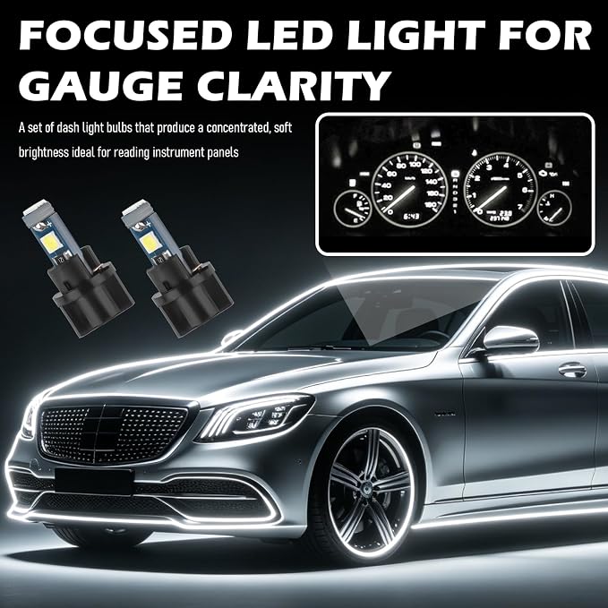 20PCS Car LED Dash Lights,12V Instrument Cluster Bulbs for a Interior Lighting Upgrade,Easy Install Dash Lights for Cars Interior Kit with Twist Lock Socket for Most Car & Truck Dashboards