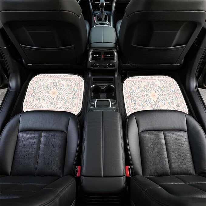 Red Black Car Floor Mats Set of 4 Geometric Abstract Retro Pixel Automotive Foot Mats Rugs Carpet for Car Non-Slip Auto Car Accessories Universal Fit Car Accessories for Truck