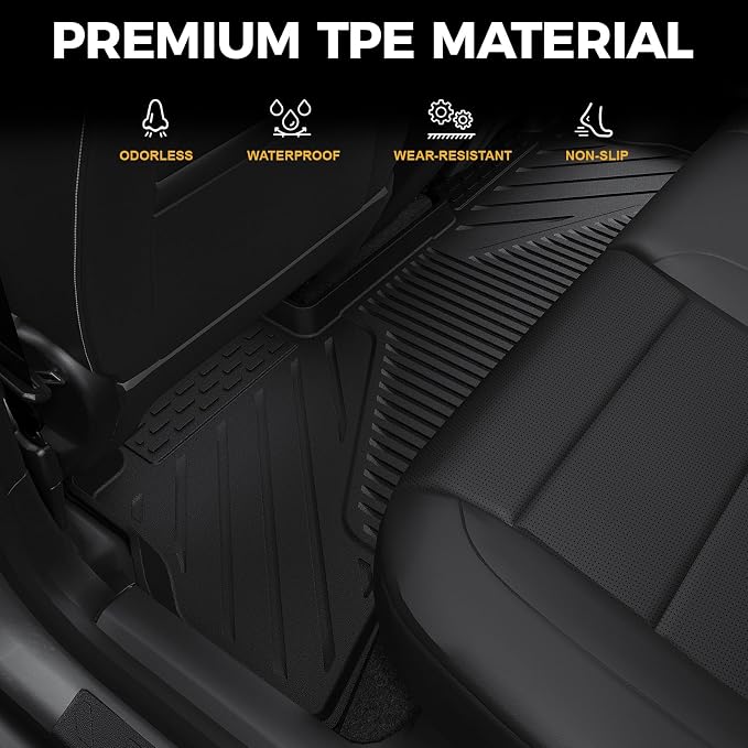 Floor Mats for Chevy Trax/Buick Envista 2024-2026, All Weather Floor Mats Trunk Cargo Liner with Backrest Protectors and Door Sill Guards Accessories, Full Coverage Set