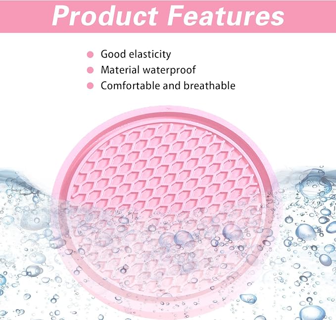 ijuicy 4 PCS Car Cup Holder Coaster, 2.75 Inch Non-Slip Insert Coaster, Silicone Car Coasters, Honeycomb Shape Waterproof Cup Mats, Universal Car Interior Accessories (Pink)