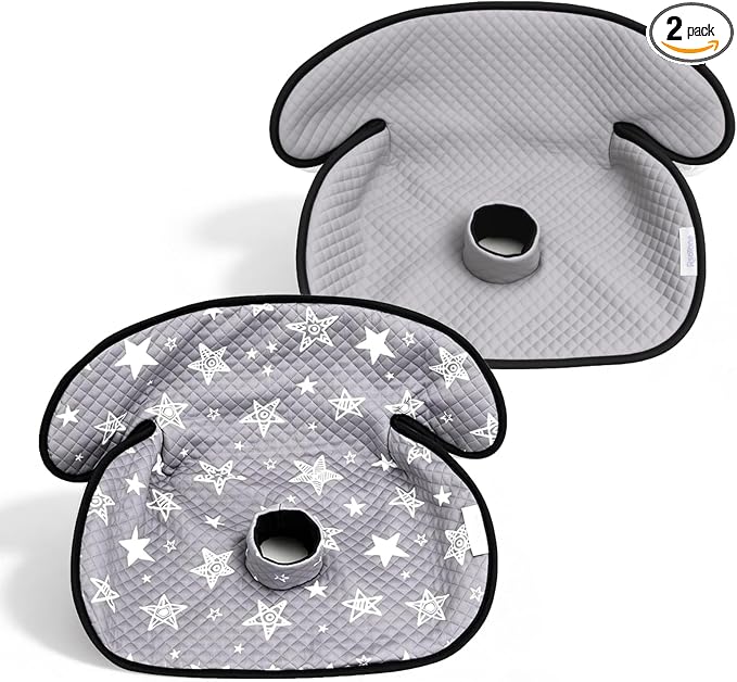 2 Pack Waterproof Baby Piddle Pads Carseat Potty Training Car Seat Protector, Waterproof Infant Car Seat Liner Cover to Prevent Pee, Leakproof and Washable (Gray Star)