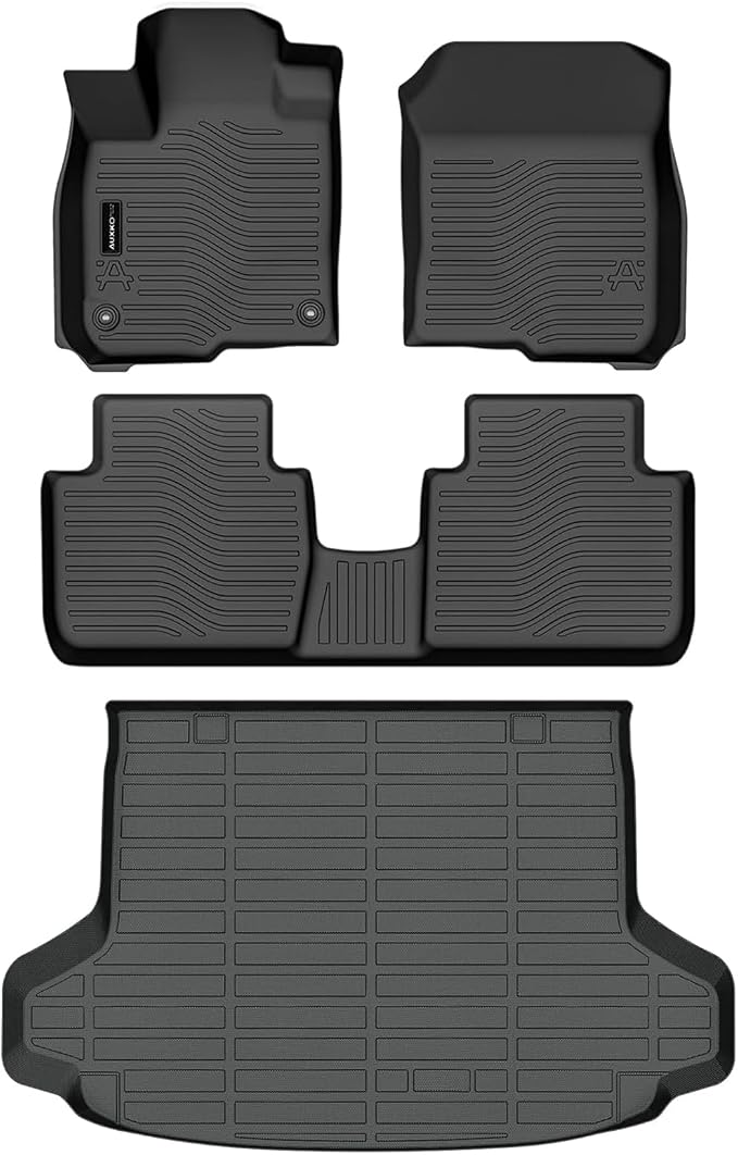 Auxko All Weather Floor Mats Cargo Liner Fit for Honda HR-V(Include Hybrid) 2023 2024 2025 2026 TPE Rubber Liners HRV Accessories All Season Guard Odorless Anti-Slip Floor Mats Cargo Liner