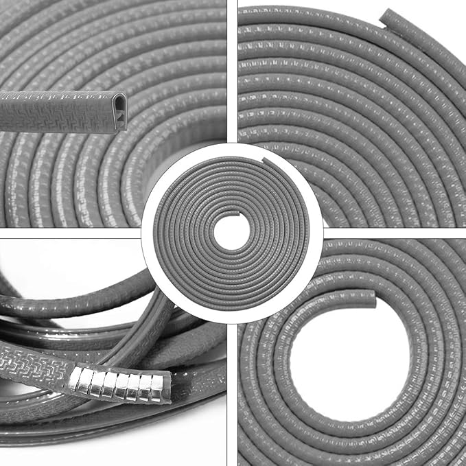Garneck Car Door Edge Guards Rubber U Shape Edge Trim Seal Strips Protector Car Door Edge Protection for Auto Vehicle 10M