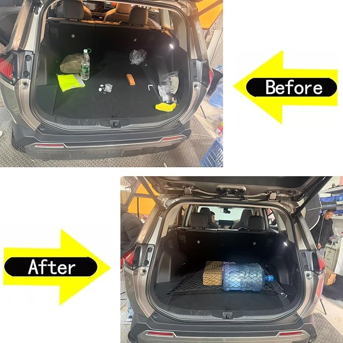 2 Pcs Trunk Organizer Cargo Net Suitable for 2026 Toyota RAV4 Hybrid LE Limited SE Woodland Edition XLE Premium XSE Plug-ln GRSport,Envelope Style&Rear Trunk Floor Style Cargo Net Car Trunk