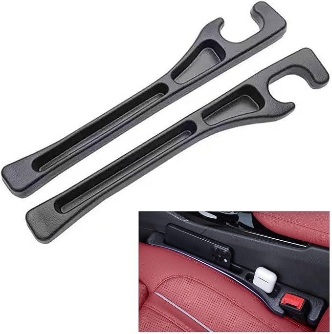 2 Pack Car Seat Gap Filler Organizer | 2 in 1 Car Gap Filler with Fill and Storage Function for Storing Phones Keys Cards, Fill The Gap Between Seat & Console