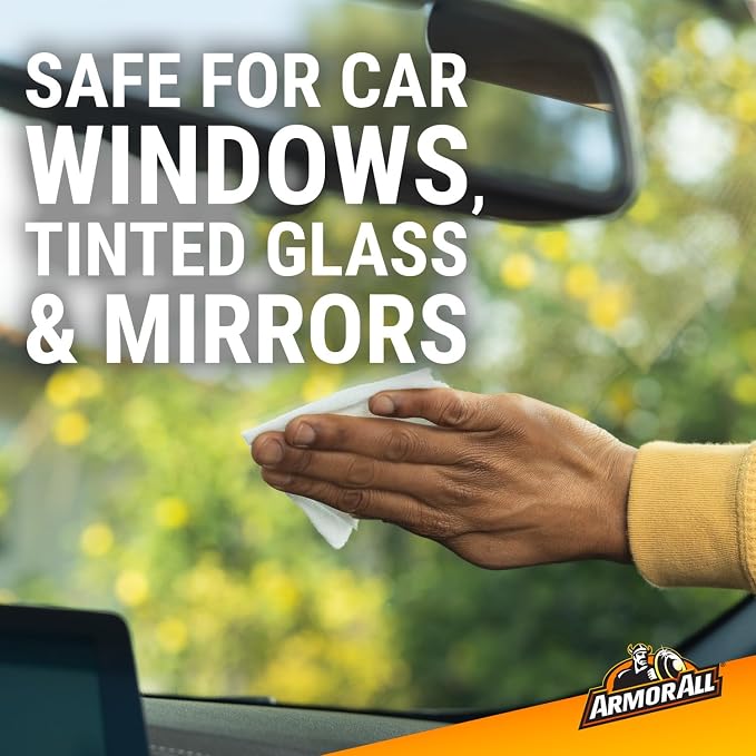 Armor All Car Interior Value Pack, 60 Count, Glass Wipes and Protectant Wipes