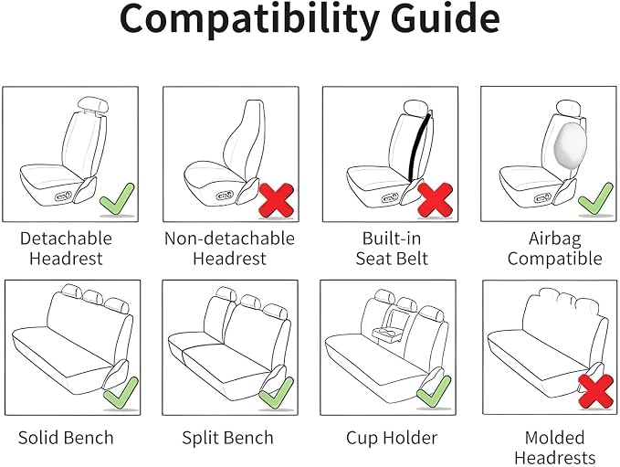 Car Seat Covers Full Set,5 Seat Leather Seat Covers for Cars,Front Seats and Back Seat Cover,Waterproof Car Seat Cushion Protectors,Universal Fit for Most Cars SUV Trucks(Black, Full Set)