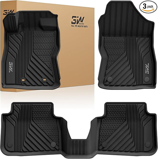 3W Floor Mats for 2026 2025 2024 Subaru Crosstrek & Impreza(Not for Crosstrek Hybrid), All Weather TPE Custom Fit Guard Durable Floor Liners for Subaru Crosstrek & Impreza, Car Accessories