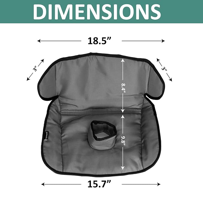 Lynmark® Potty Training Car Seat Protector Cover - Waterproof Soft Piddle Pads for Toddlers and Baby Carseat - Travel-Friendly Universal Washable Liner Mat for Spills, Nappy Leaks, Accidents - Grey