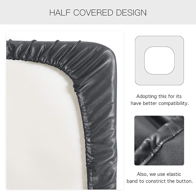 Yates Home PU Leather Couch Sofa Cushion Slipcover Water-Proof Elastic Chair RV Seat Covers Loveseat Sofa Furniture Protector Slip Cover for Settee Seater Replacement in Living Room（Sofa, Gray）