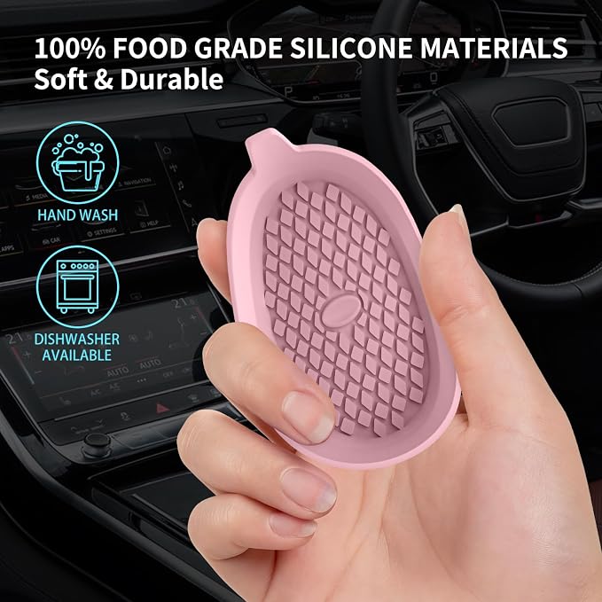 ME.FAN Car Cup Holder Coasters [4 Pack] Silicone Cups Mats, Automotive Universal Non-Slip Recessed Interior Accessories Dusty Rose