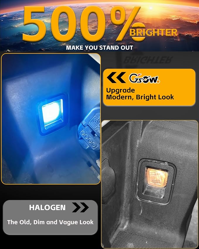 LED License Plate Lights Compatible with 2015-2020 F150 17-20 Raptor, Smoke Lens 10000K Ice Blue