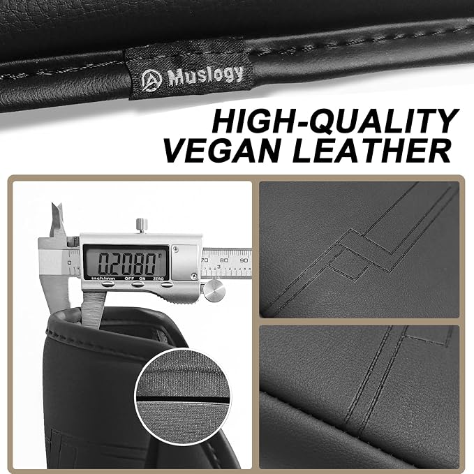 Muslogy Center Console Armrest Cover Fit for Nissan Frontier 2005-2021 & Xterra 2005-2015 Accessories, Comfort Armrest Pad Console Lid Cushion Vegan Leather Regular Thick