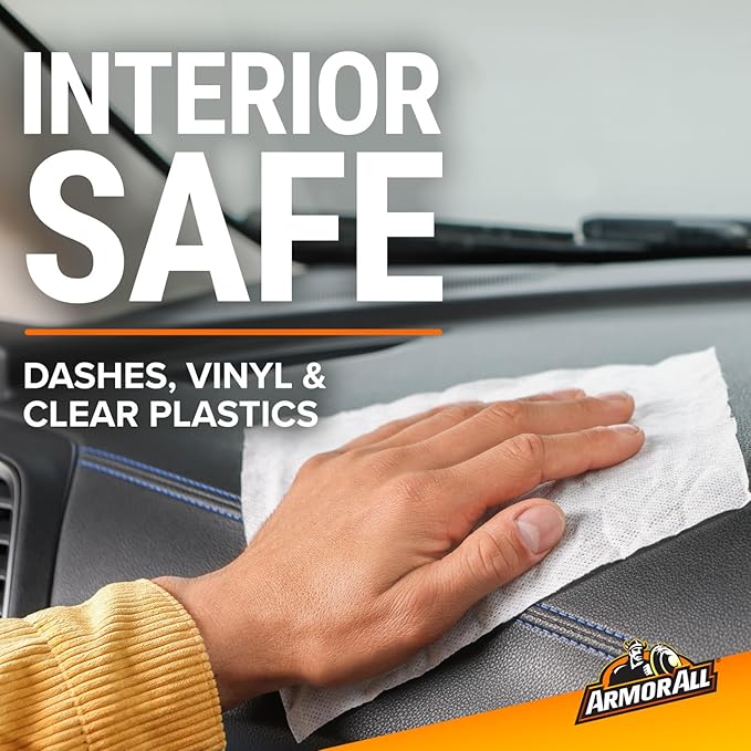 Armor All Car Cleaning Wipes, 90 Count Canister, Car Wipes | Lint-free car dashboard cleaner for dashboards, vinyl, clear plastics, carpet and fabric; not for glass or leather