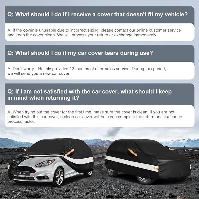 10 Layers Hatchback Car Cover Custom Fit for Ford Fiesta (1989-2023), Waterproof All Weather for Automobiles, Outdoor Full Cover Sun Dust Rain Protection with Cotton. Black